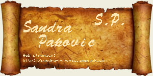 Sandra Papović vizit kartica